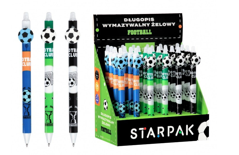 Długopis ścieralny automatyczny 0,7mm Football 552684 Starpak